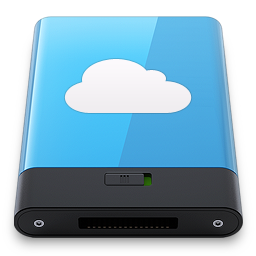 Blue iDisk W Icon 256x256 png